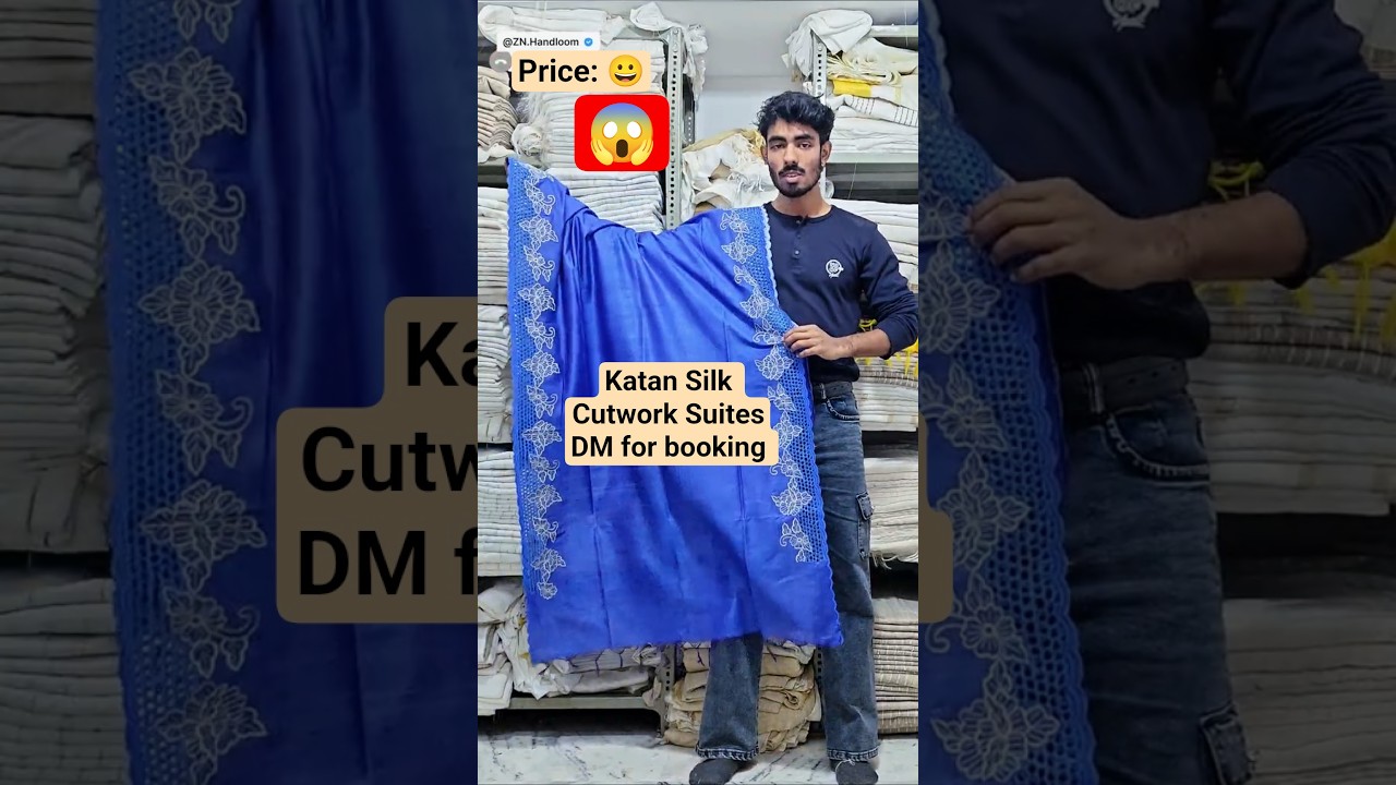 Katan Silk HAND-CUTWORK Suite Material | Soft | Elegant | Silky | ZN.Handloom 