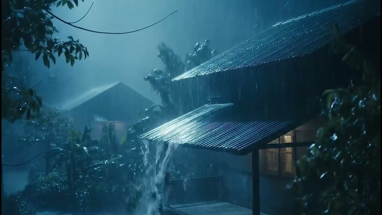 No Ads, Heavy Rain and Thunder Sounds - ASMR Rain and Thunder Sounds For Sleeping, Relaxing