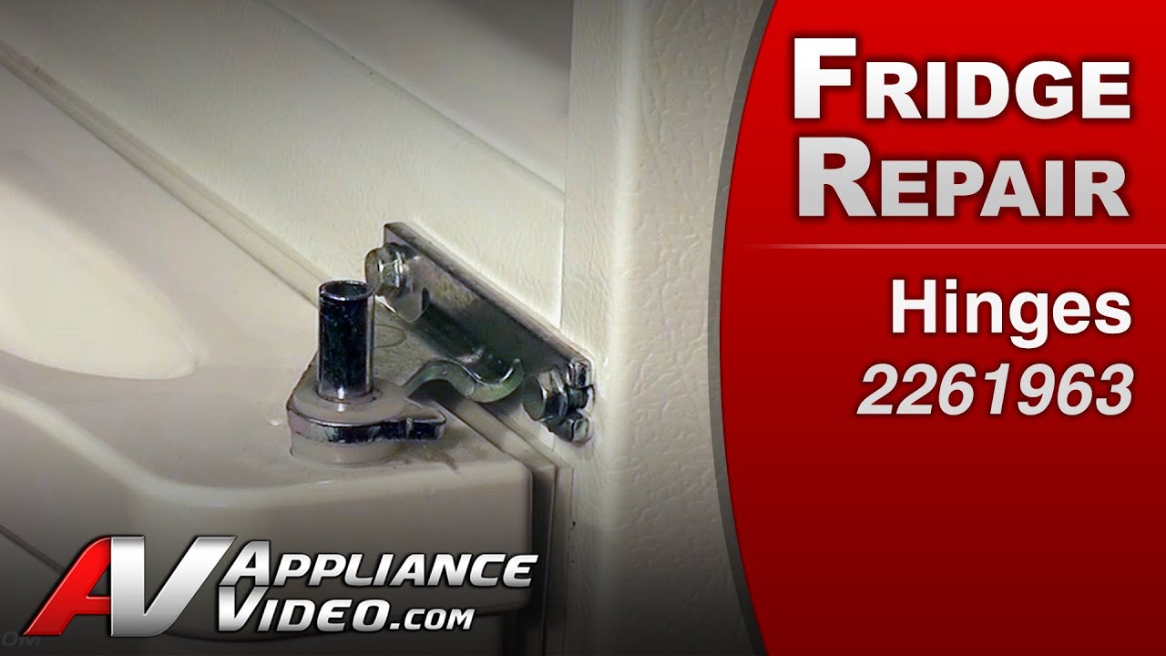 Refrigerator Repair diagnostic replacement hinges (Whirlpool Replacement Part # 2261963)