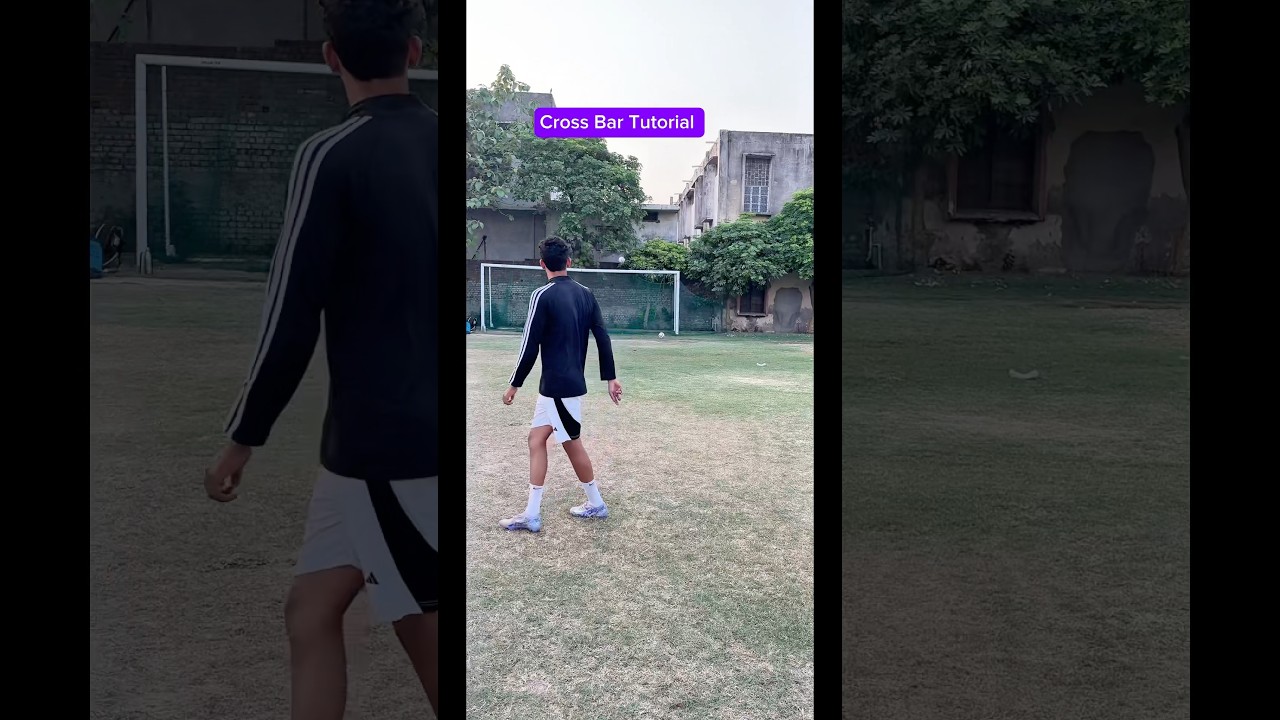Perfect Cross Bar Tutorial ⚽️ #football #soccer #shorts