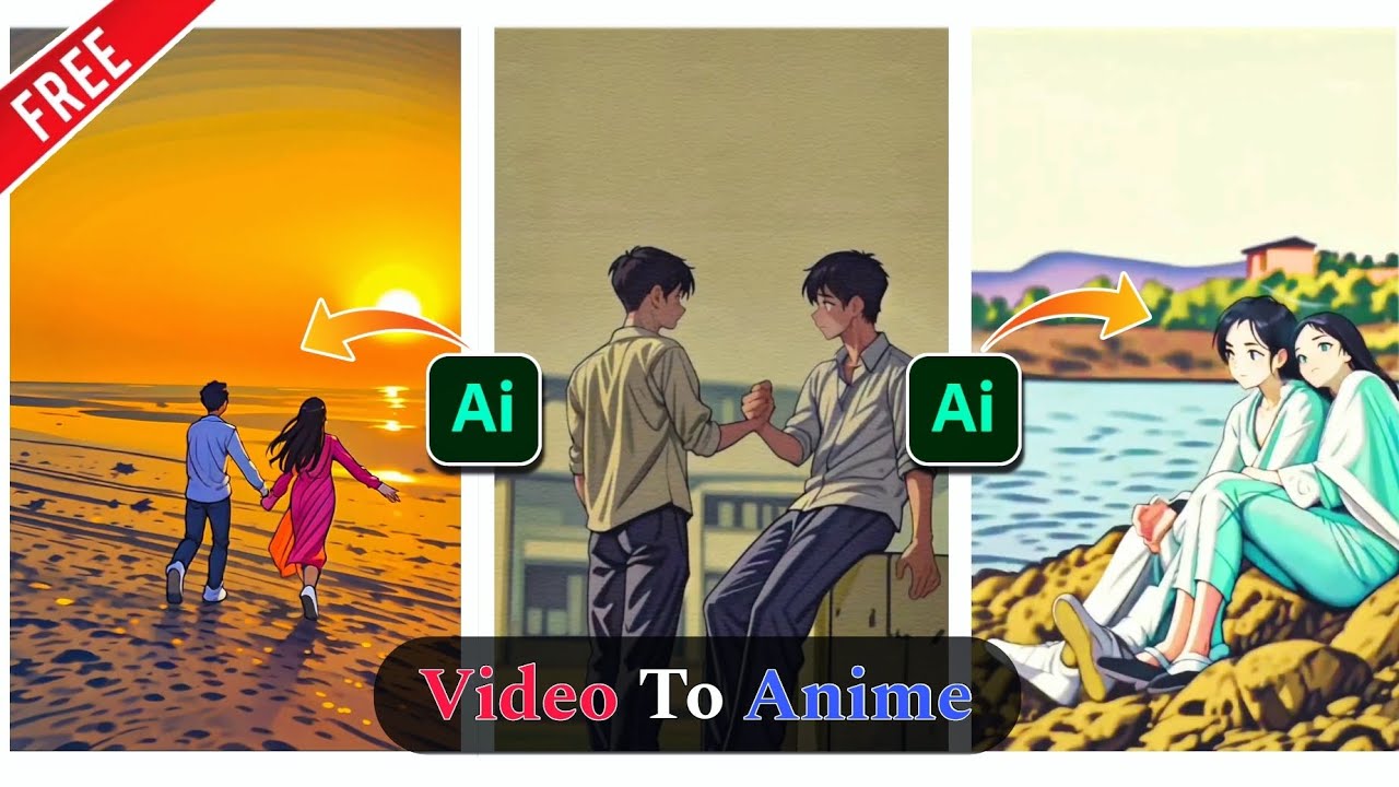 Normal Video to Anime Video editing tutorial || Turn your Normal  Video into Animation video free