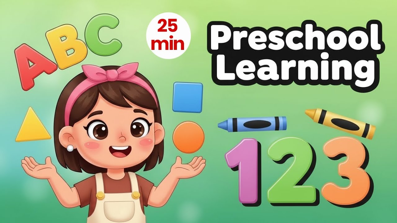 Educational Video for Toddlers | Learn Shapes, Letters, Numbers, Colors and More