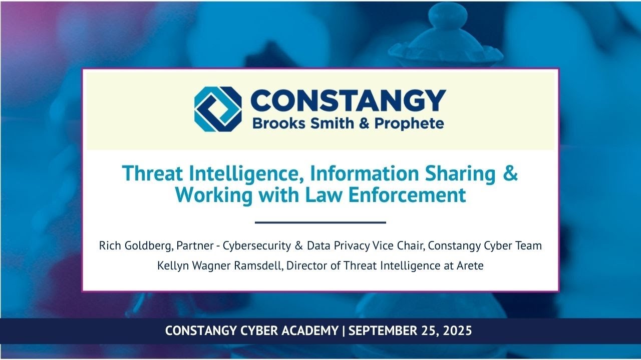CYBER WEBINAR: Threat Intelligence, Information Sharing & Working with Law Enforcement (Sept 2025)