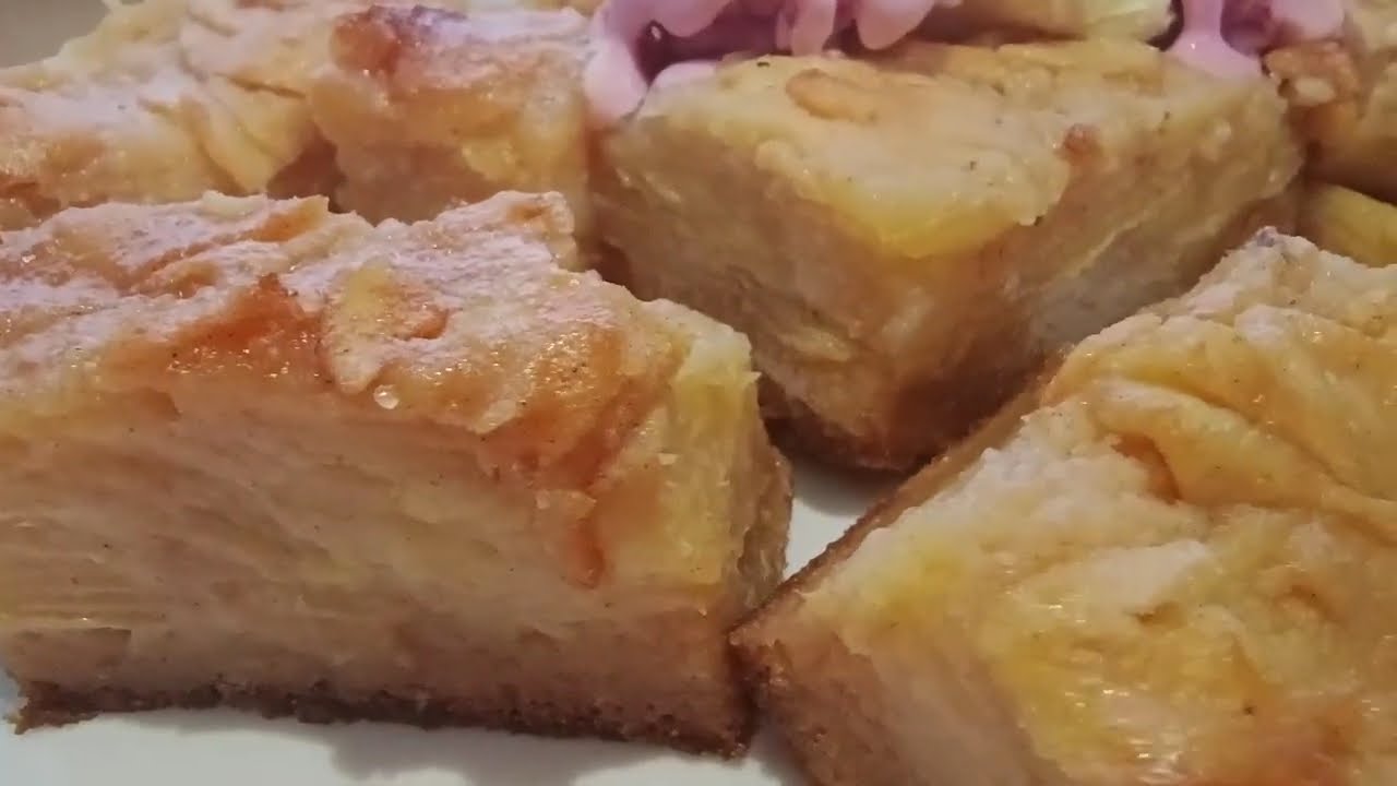Plăcintă cu mere , caramel si aromă de scorțișoară , rețeta foarte ușoară #rețetă #recipe #applepie