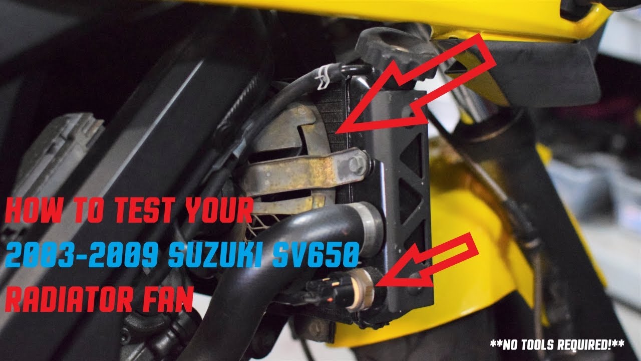 Как легко проверить вентилятор радиатора Suzuki SV650 2003–2009 годов выпуска
