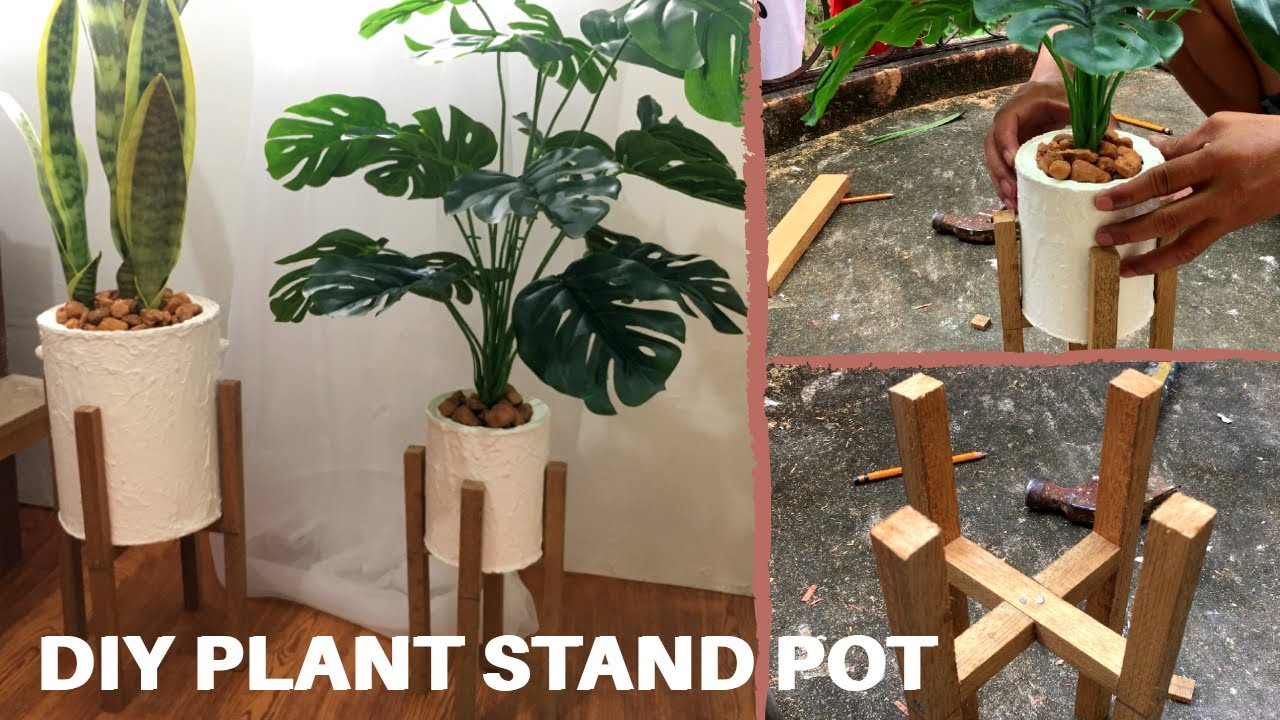 DIY PLANT STAND AND POT TUTORIAL
