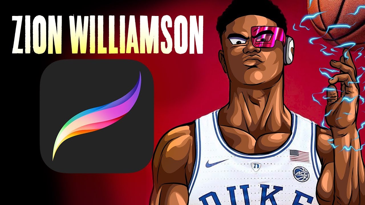 DRAW Zion Williamson As A DBZ Character!- Procreate / iPad Pro Painting