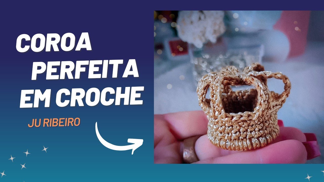 Coroa Nossa Senhora Aparecida  santinha amigurumi