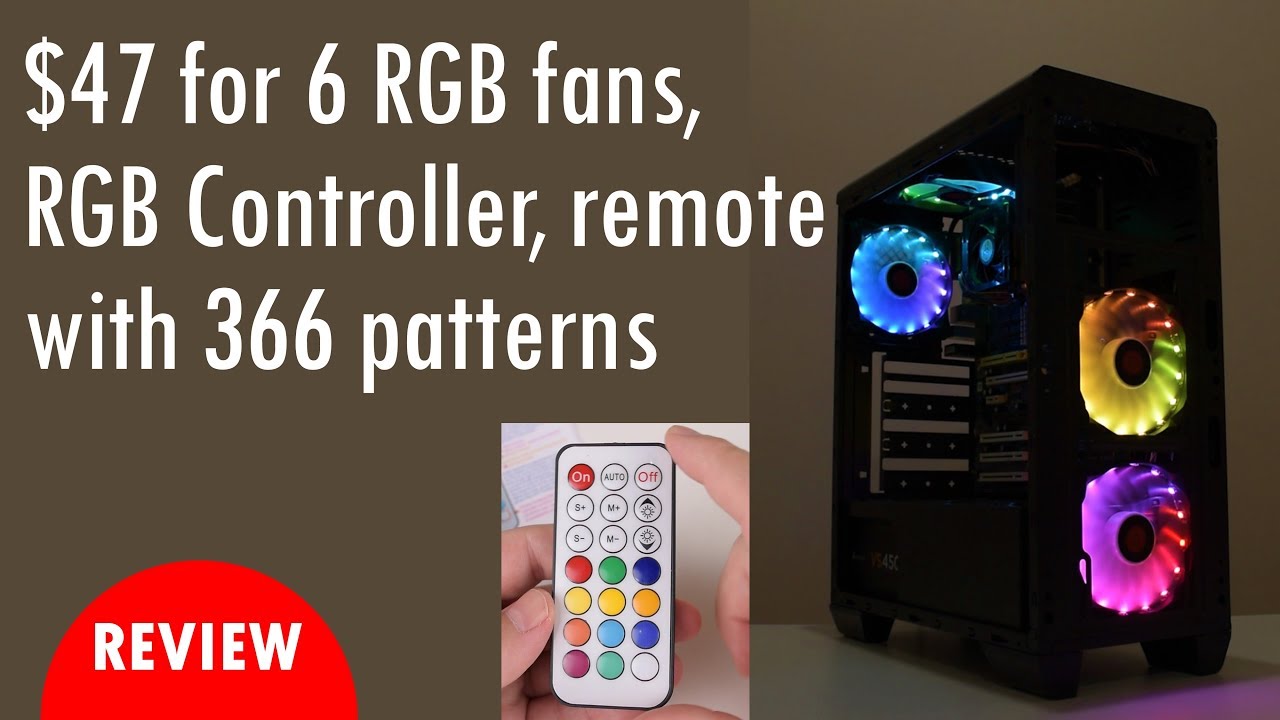 Cheap RGB fans with RGB controller remote and 366 patterns