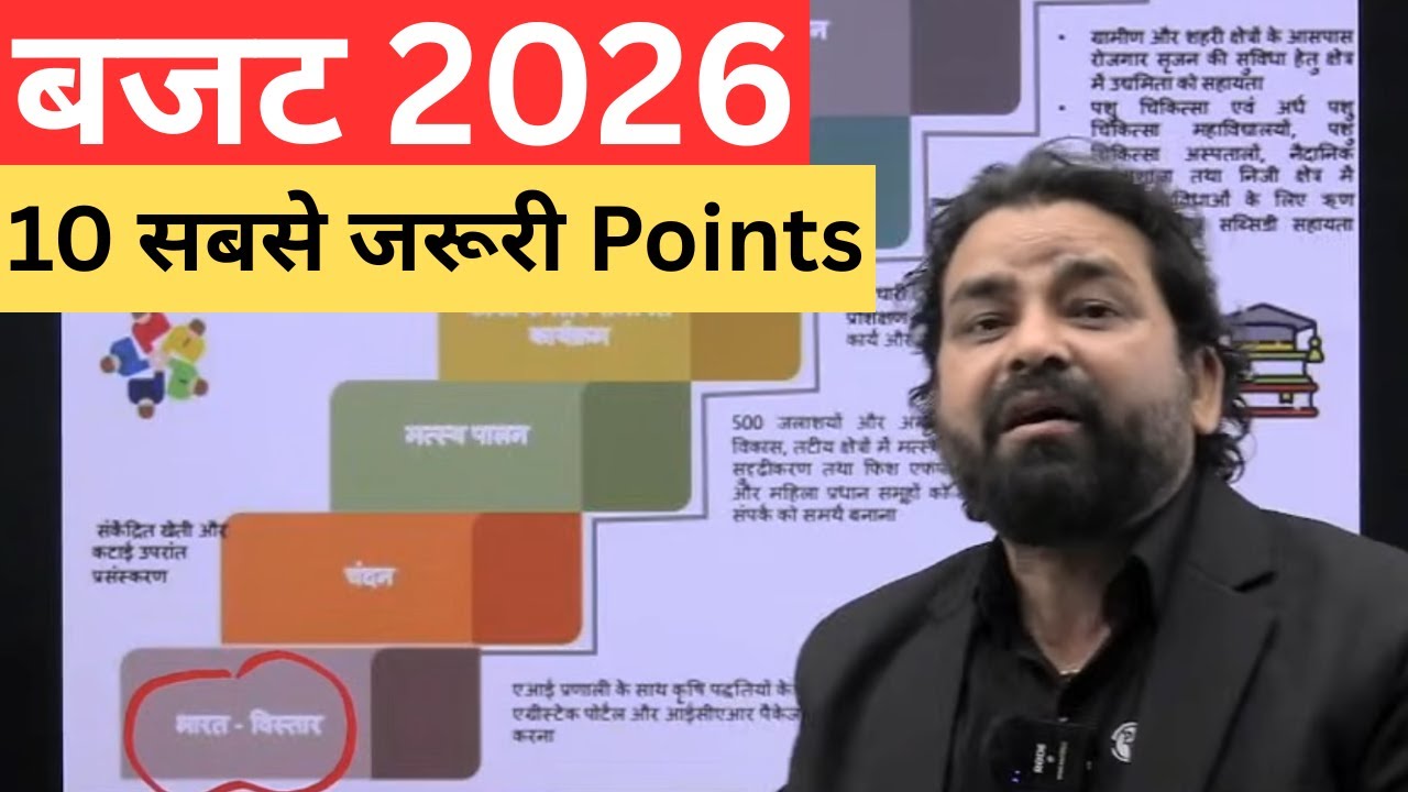 Top 10 Key Highlights of Union Budget 2026-27 | Complete Budget Analysis for UPSC | Lokesh Sir