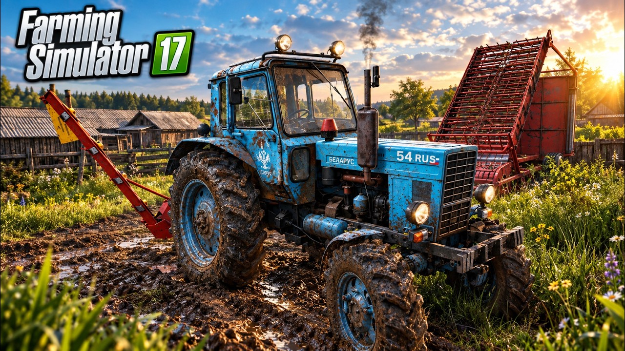 [РП] КУПИЛ ОБОРУДОВАНИЕ ДЛЯ ЗАГОТОВКИ СЕНА НА СТАРЫЙ МТЗ-82! FARMING SIMULATOR-17
