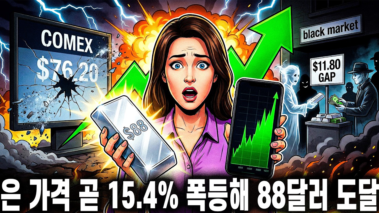 🚨 은 가격 곧 15.4% 폭등해 88달러 도달: COMEX 공식 가격 76.20달러는 ‘유령 가격’으로 드러나 — 주말 암시장에서는 11.80달러 가격 격차 발생!