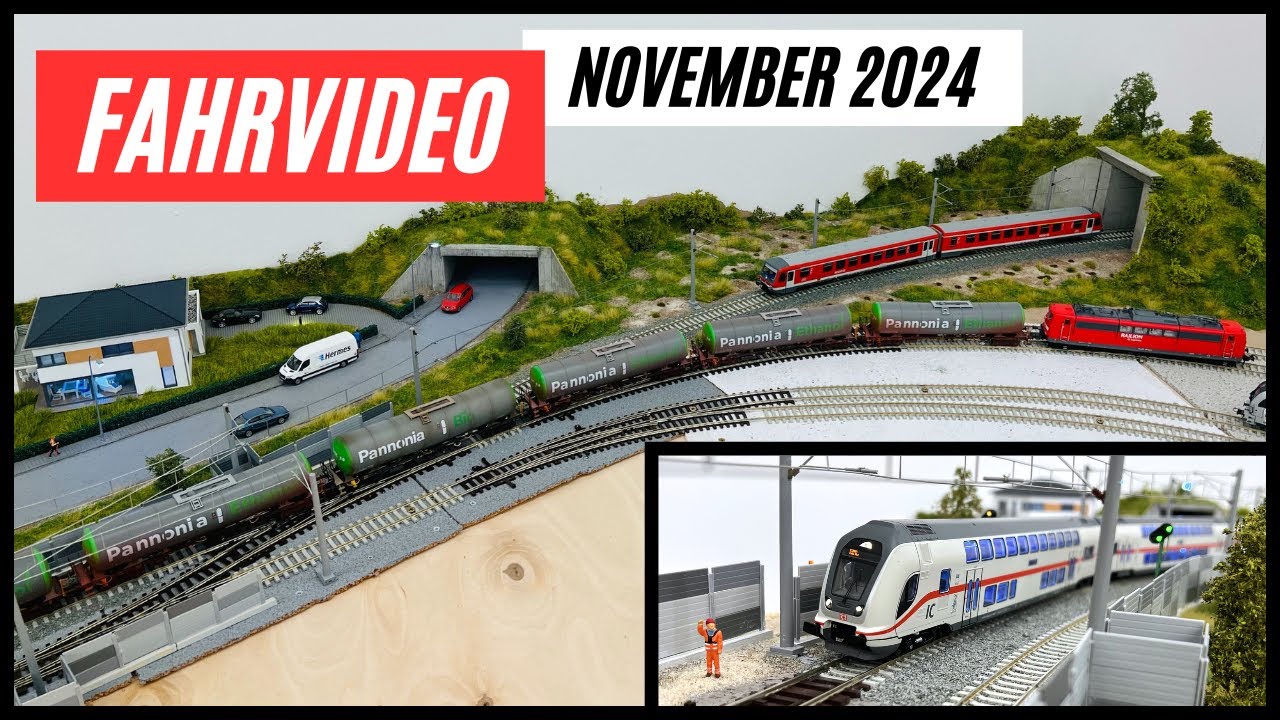 Zugfahrten über die aktuelle Anlage I Fahrvideo November 2024 I H0 Modelleisenbahn 1:87