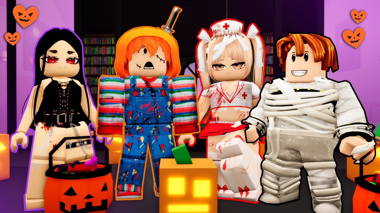 LA FIESTA DE HALLOWEEN 😈😍 BROOKHAVEN PELÍCULA 🏡