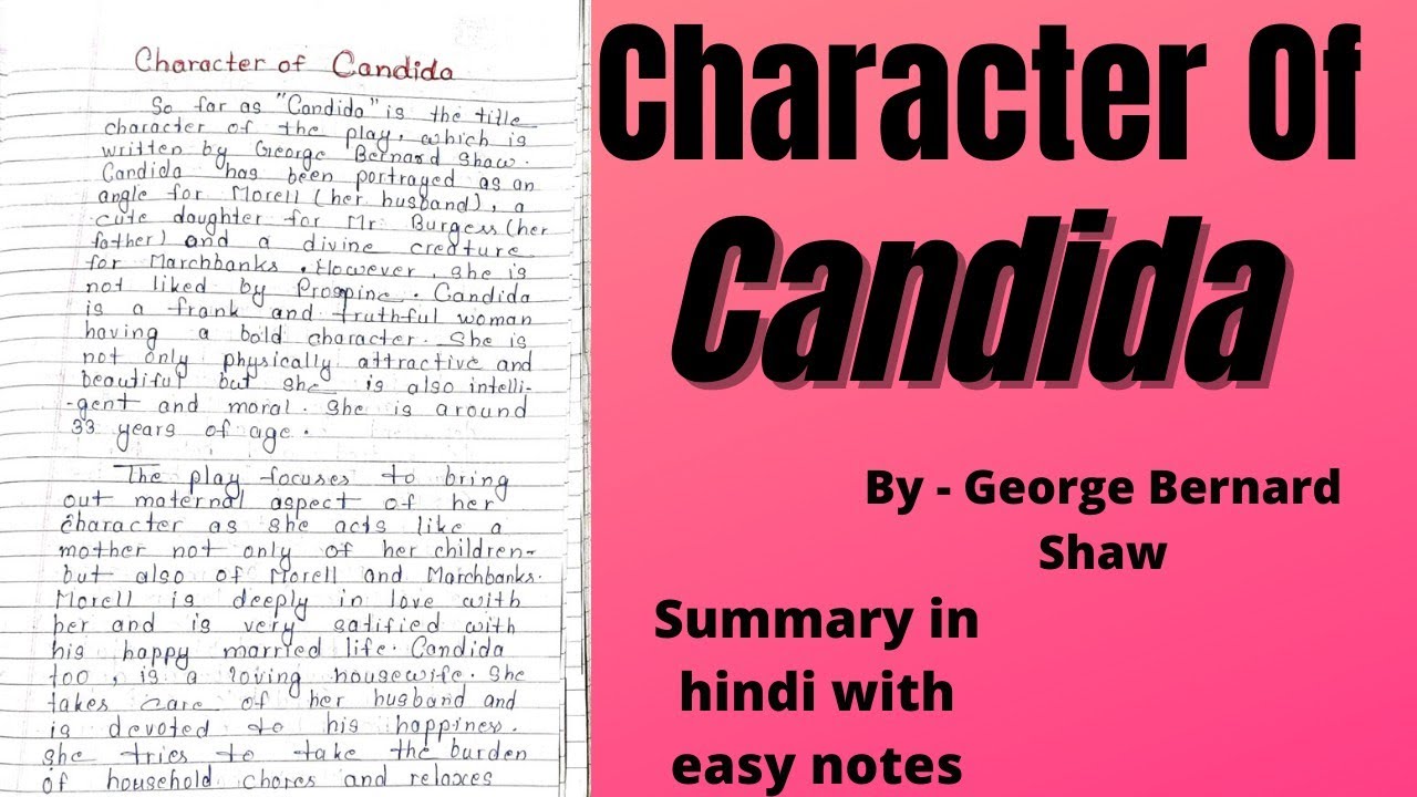 Candida Character sketch | Candida character | Candida by George Bernard Shaw | Candida summary