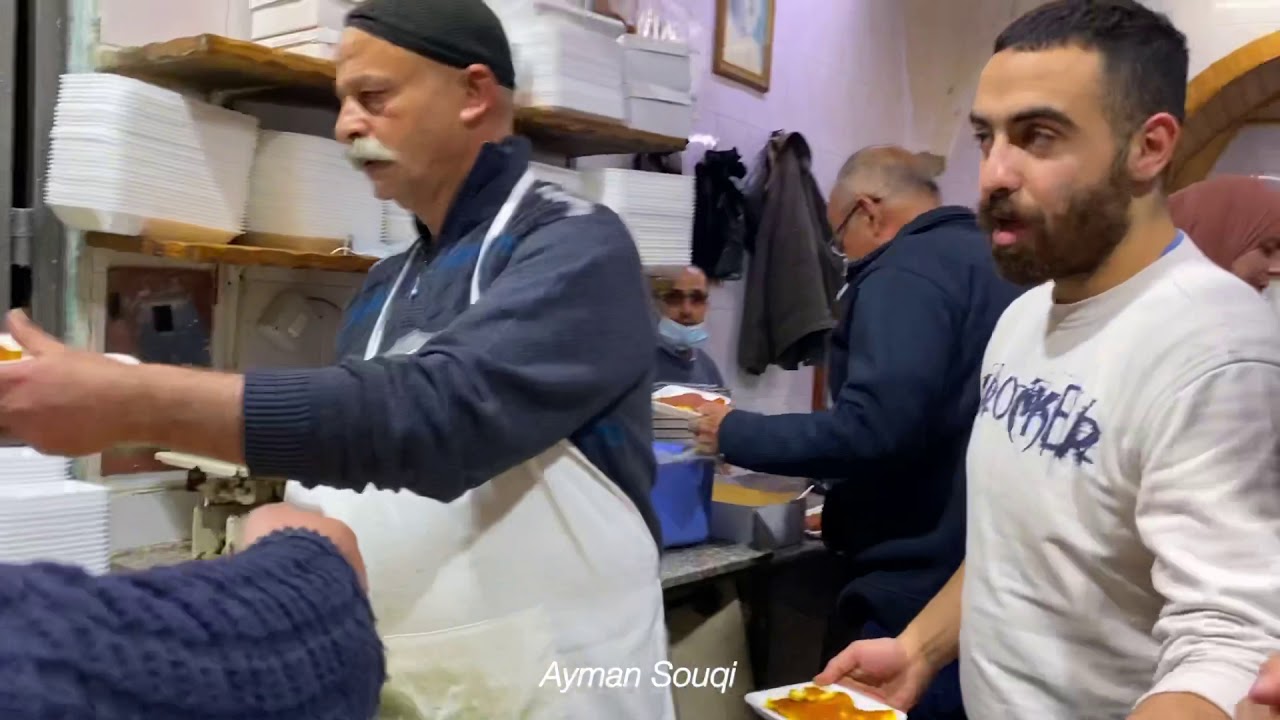 طريقة تحضير الكنافة النابلسية وتقطيعها من يد ابو حمدي ملك الكنافة