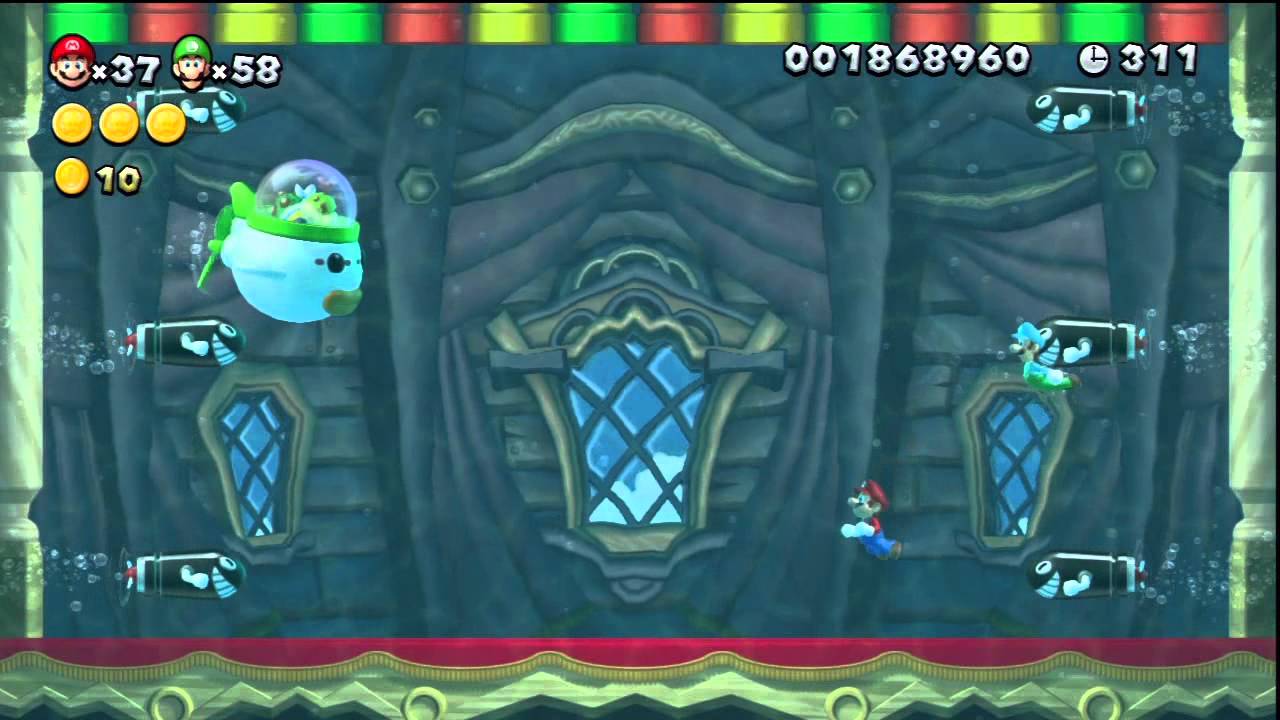 New Super Mario Bros. U - Jungle Cassis - 5-Bateau : Ballet de canon