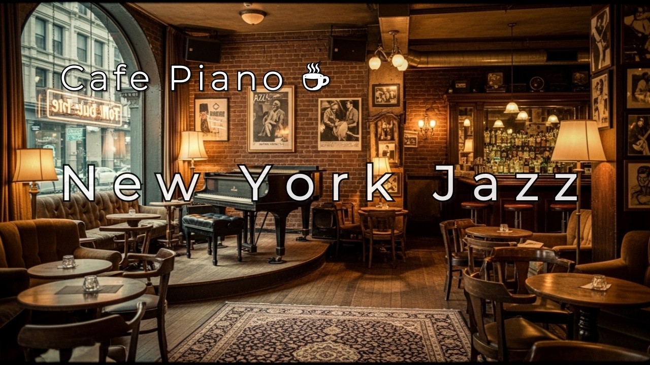 New York Jazz Cafe Piano ☕ Bossa Nova Jazz for Study, Work & Relax