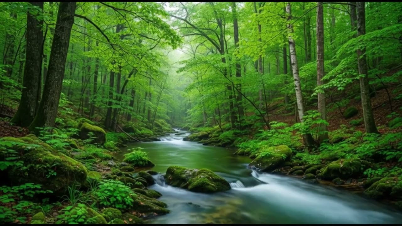 Calm Woodland Stream with Beautiful Birdsong, Relax and Unwind