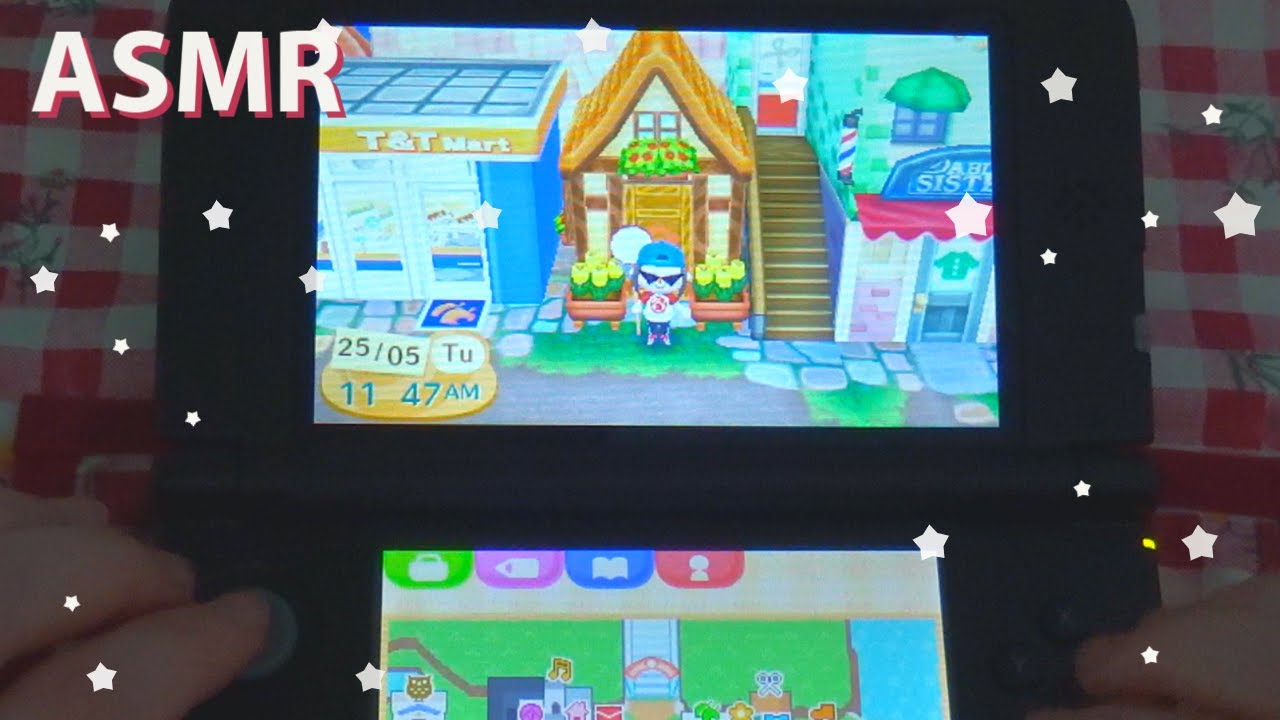 ASMR 🍒 playing animal crossing: new leaf 🍒 gaming sounds, no talking