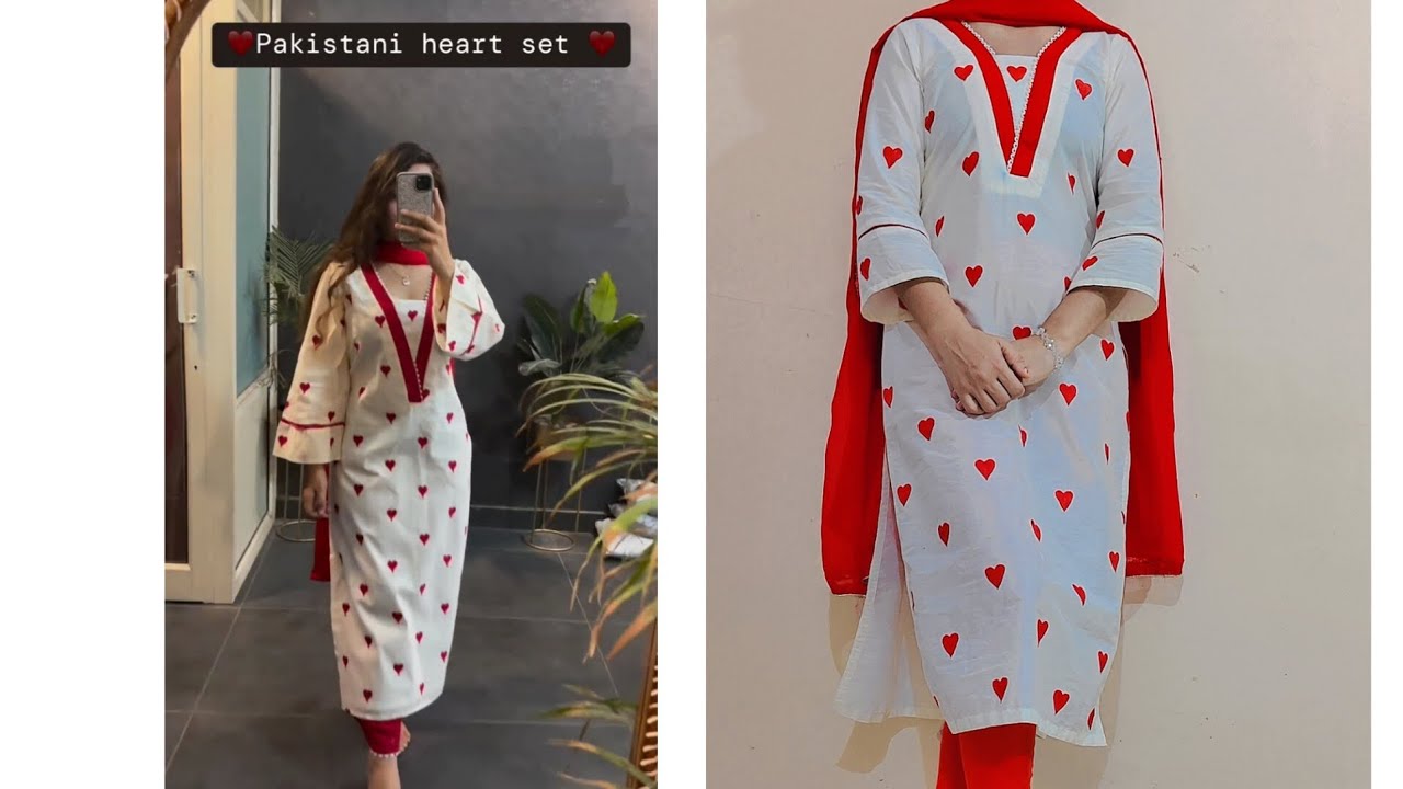 Pakistani heart set kurti cutting and stitching#meesho style kurti#insta viral kurti design#trending