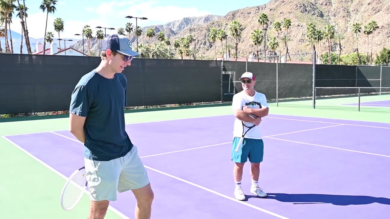 Eric Butorac shares his story with tennis players at the La Quinta Resort