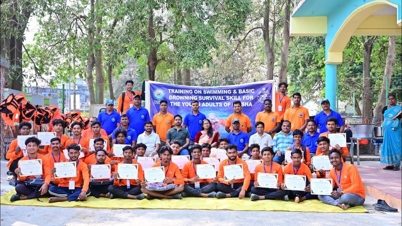 NAC office at kashinagar, Gajapati udraf team swimming training 4th batch 