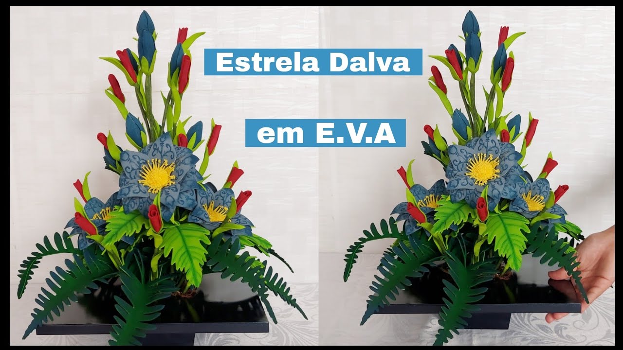 Como fazer arranjo de estrelas dalva em E.V.A, sem frisador.