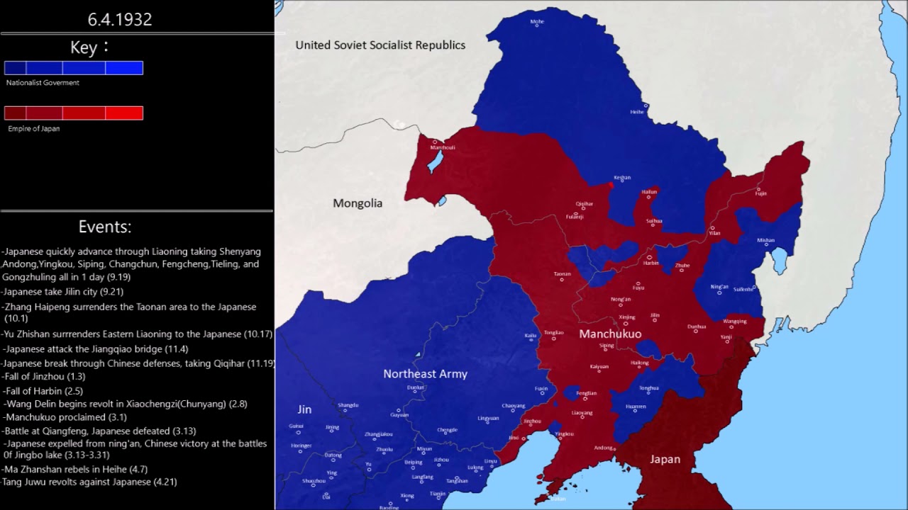 The Japanese Invasion of Manchuria (1931-1942): Every Day