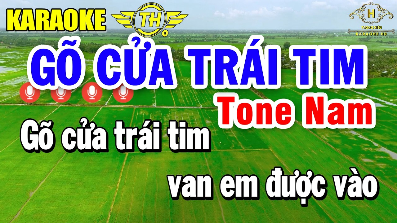 Gõ Cửa Trái Tim Karaoke Tone Nam ( Dm ) Nhạc Sống 2026 | Trọng Hiếu