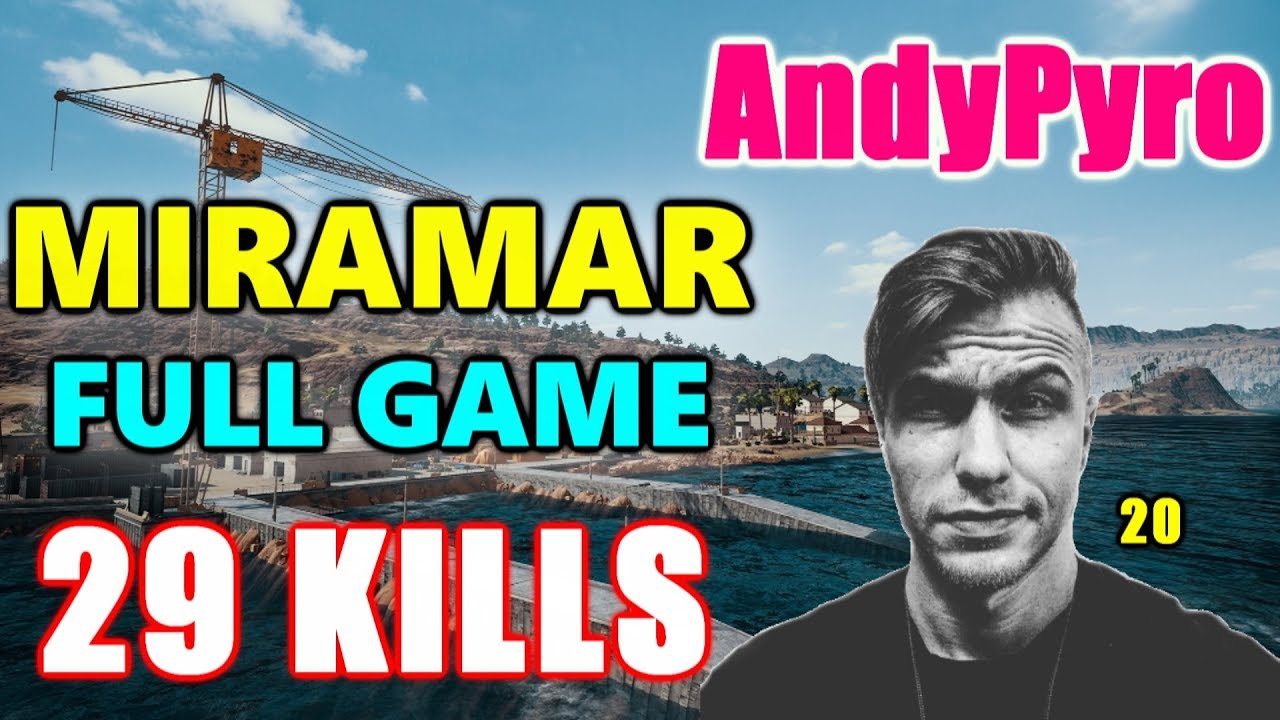 PUBG - AndyPyro & Mad Ruski - 29 KILLS  #DUO - MIRAMAR - FULL GAME