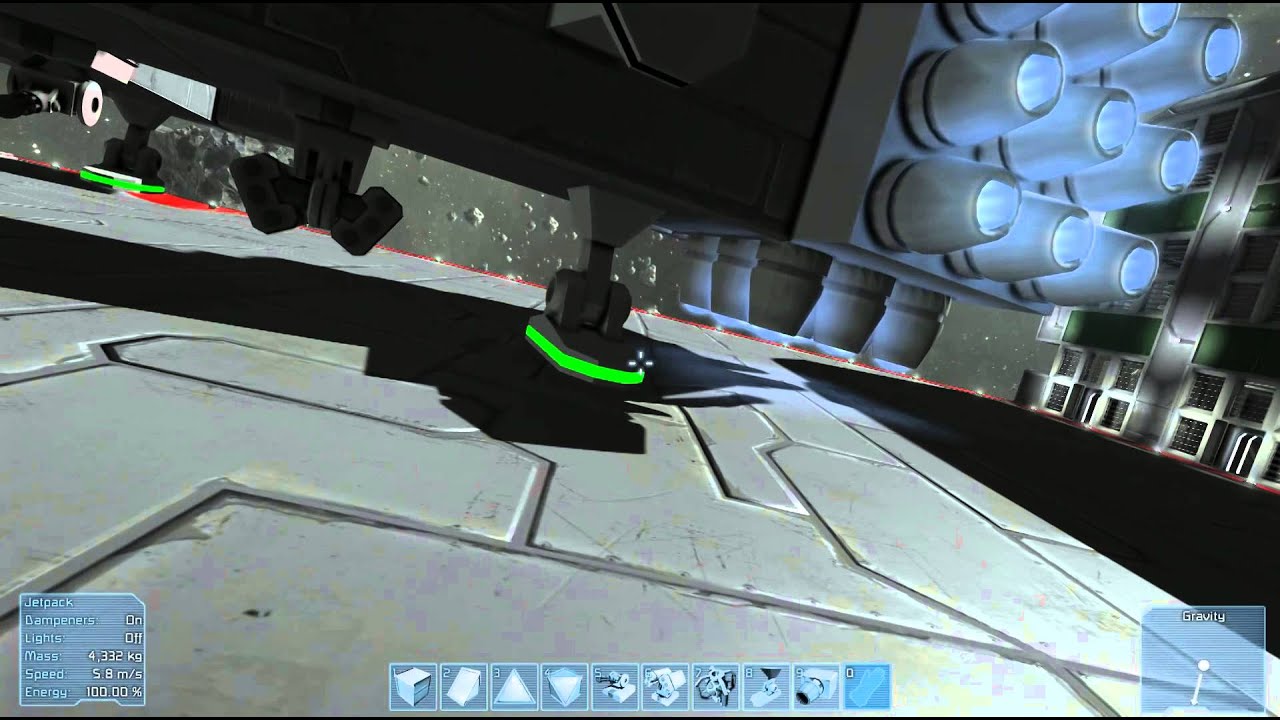 Space Engineers - Large Attack Ship - Walkthrough & Construction Timelapse