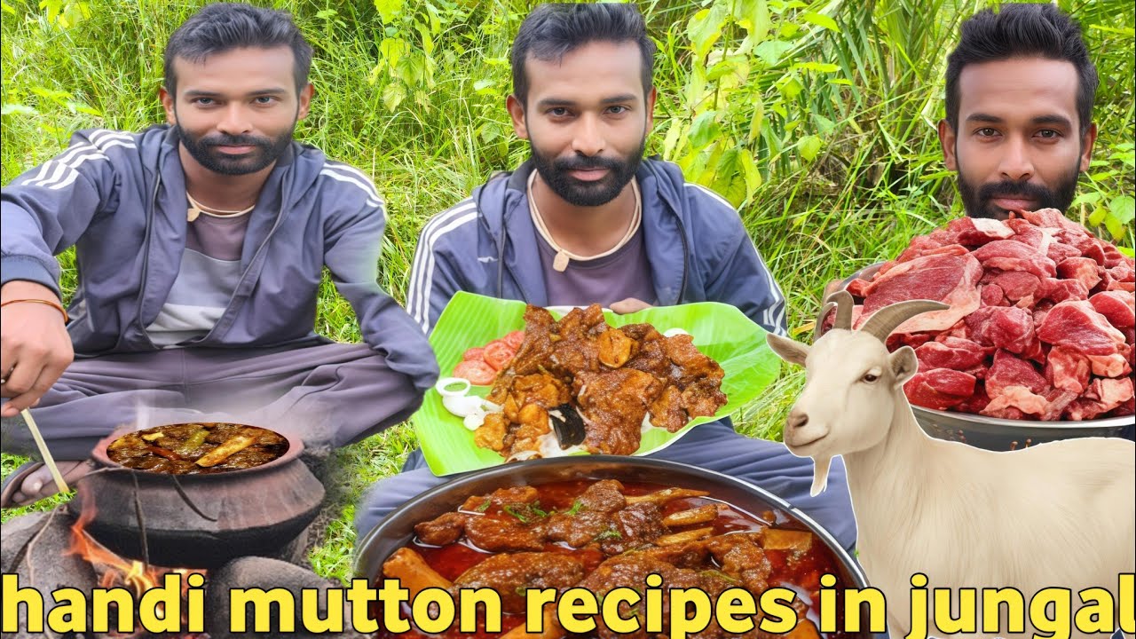 Jungle me handi mutton curry recipe #apnadesicooking #handichickencurry #muttoncurry #muttonrecipe 