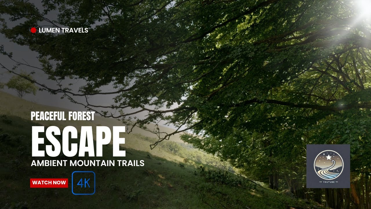 Peaceful Forest Trails with Gentle Stream Sounds | 4K Nature Relaxation