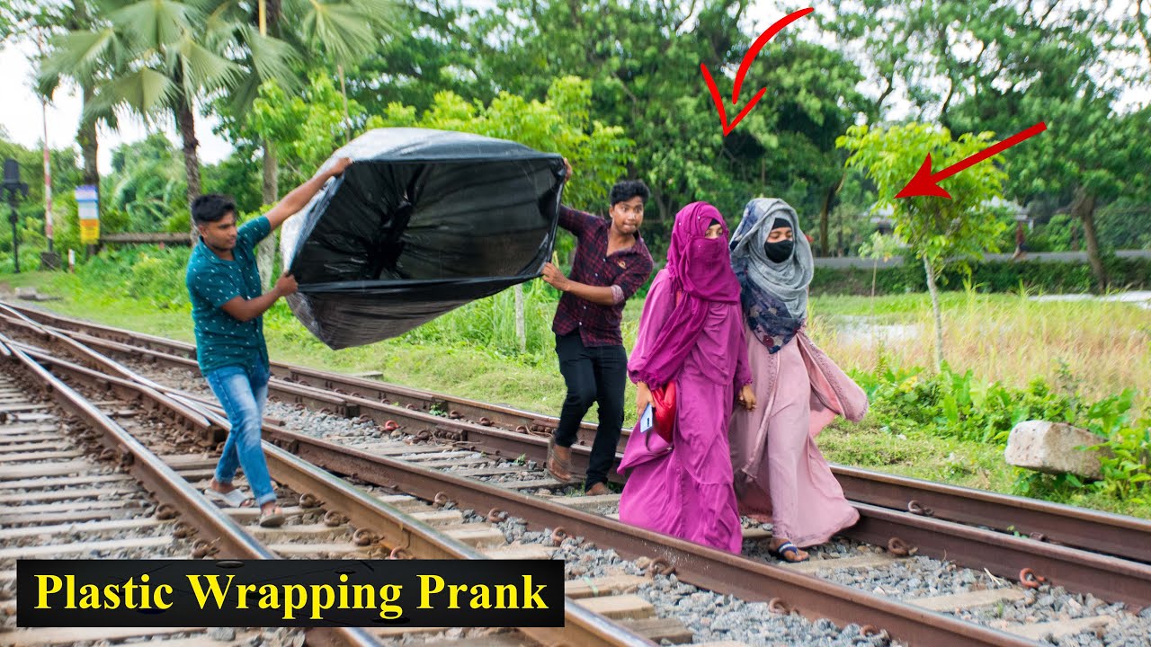 Plastic Wrapping People Prank | The Prank Box