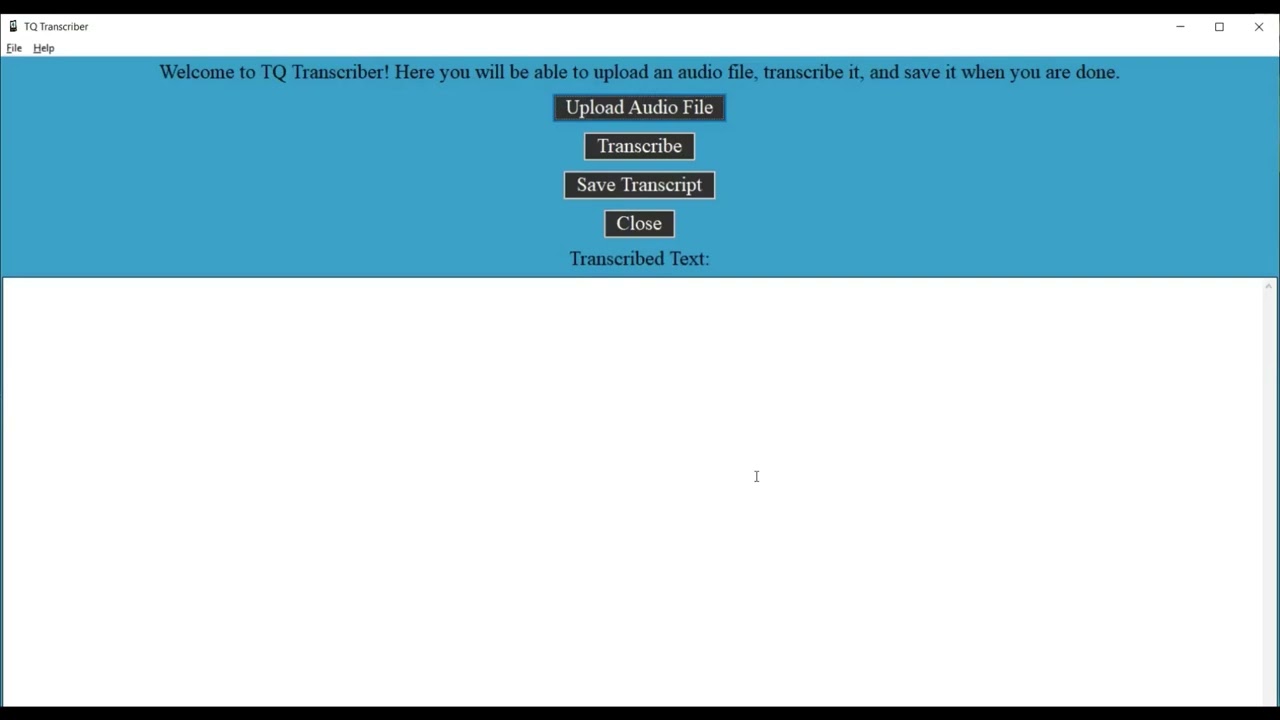 Presenting TQ Transcriber (Audio/Video to Text App for Windows)