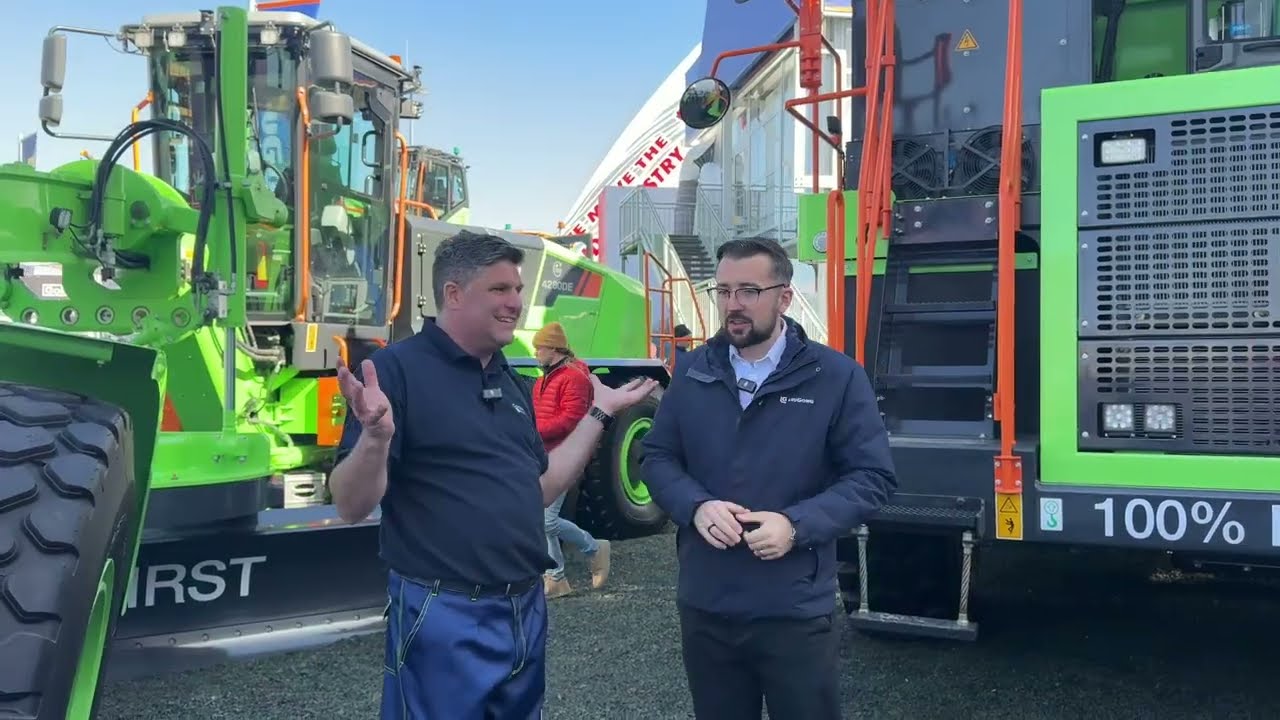LiuGong showcase first all electric Motor Grader at Bauma with its growing large electric fleet