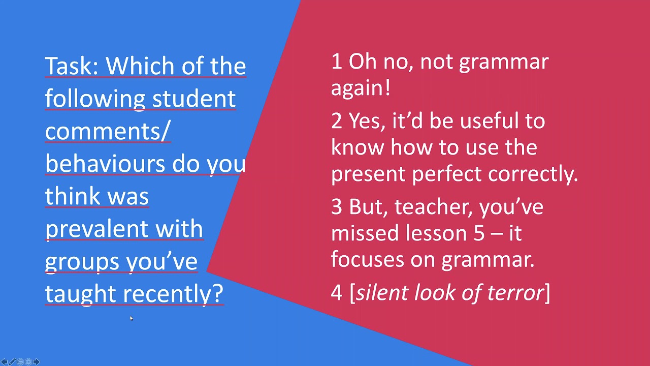 Cambridge University Press ELT webinar: Getting grammar off the page