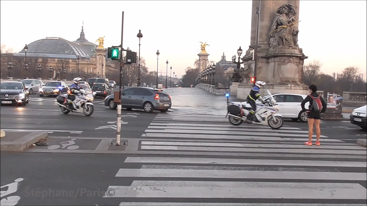 The French police escort, the Turkish Minister of Foreign Affairs.