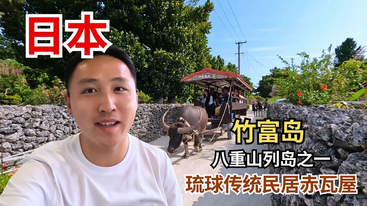 日本八重山列岛之竹富岛，岛上完好保留了琉球的传统民居赤瓦屋！【痒痒看世界】 #日本 #冲绳 #竹富岛 #日本旅行 #旅行vlog