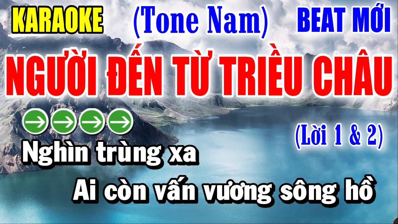 Người Đến Từ Triều Châu - Karaoke Tone Nam ✦ (Lời 1 & 2) | Yêu ca hát - Love Singing |
