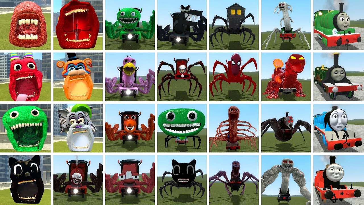 New Monster Battle:TRAIN EATER,CHOO CHOO CHARLES,CURSED THOMAS,BUS EATER,HOUSE HEAD,CAR EATER