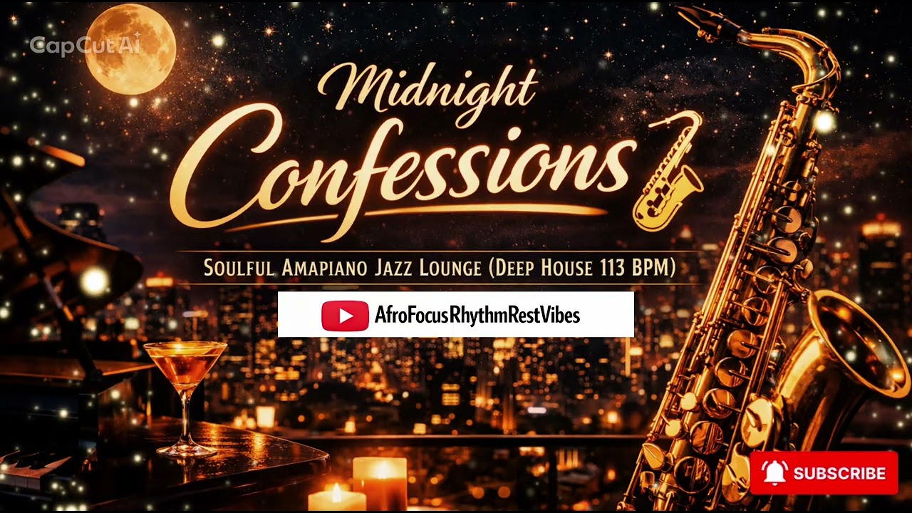 Midnight Confessions 🎷 | Soulful Amapiano Jazz Lounge (Deep House 113 BPM)