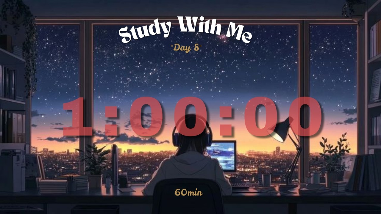 Day 8: 1 Hour Deep Focus 🕯️ | White Noise for Study | February Challenge |