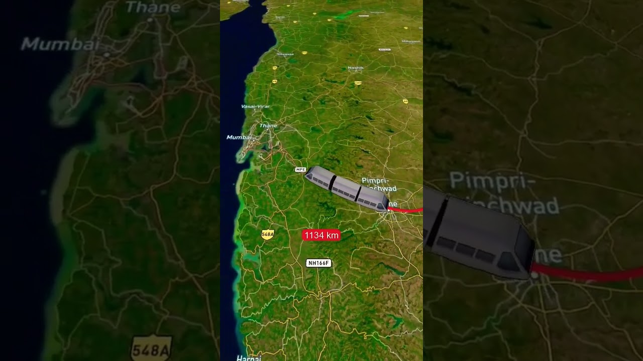 Distance between Chennai to Mumbai #distancemeasurement  by train and flight ✈️  #distance