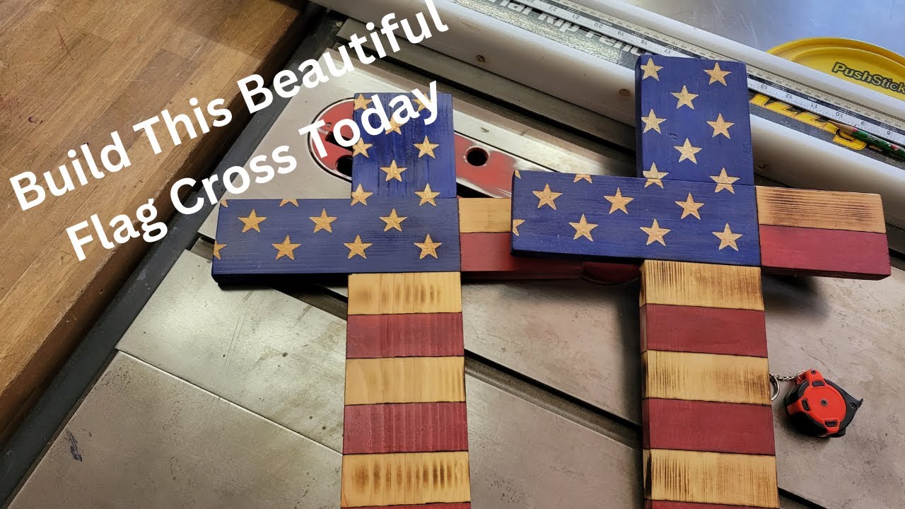 How to make a American flag Cross