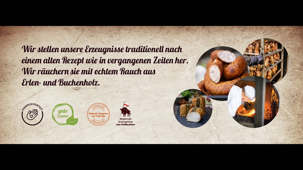 Traditionell ger&auml;uchertes Fleisch - Podlaska Chata, hausgemachtes Naturhandwerk aus Podlachien