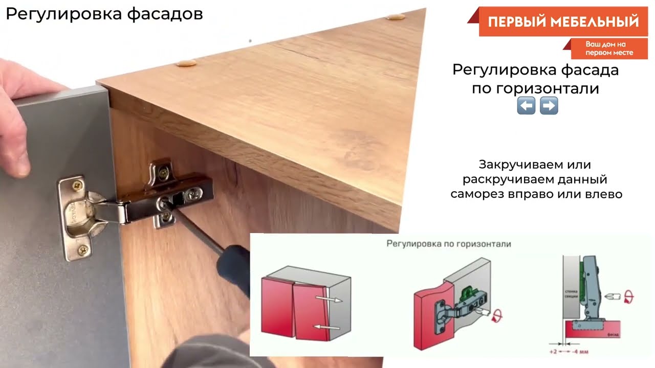 Навесной шкаф Адам. Как отрегулировать фасады