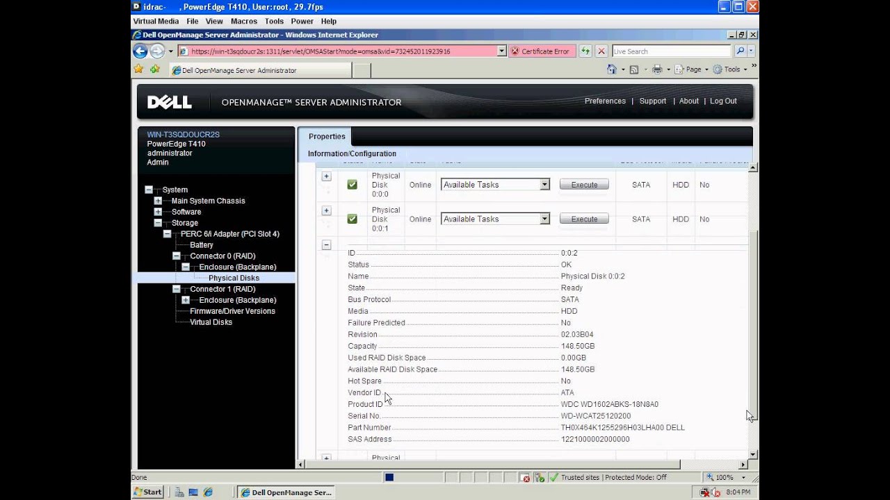 DELL set HDD to Hot spare on OMSA