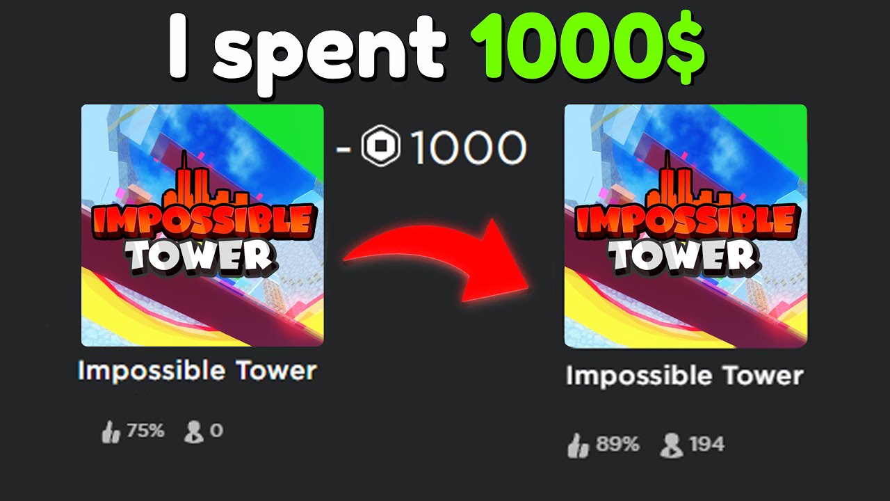I spent $1000 robux to sponsor my Roblox game...